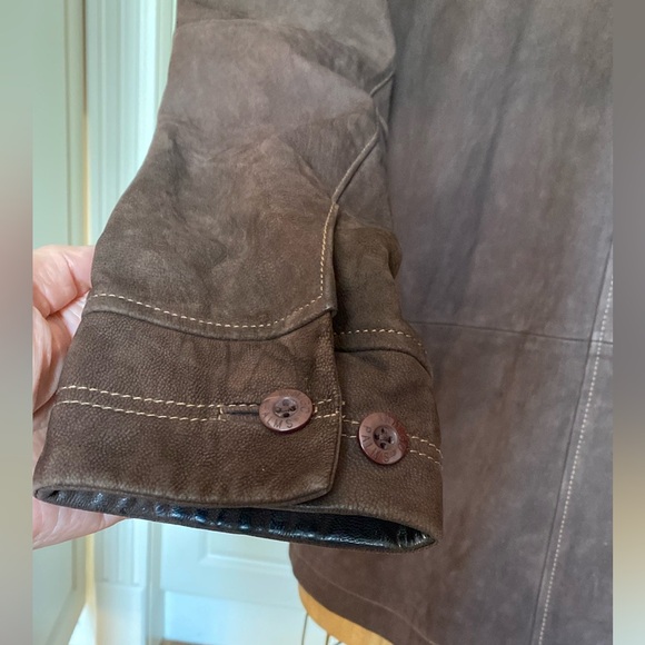 Indigo Palms from Tommy Bahama Brown Men's Leather Jacket. - Picture 4 of 10